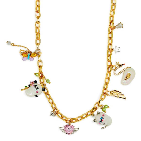Betsey Johnson Jewelry - New Betsey Johnson faux stone critters bib necklace